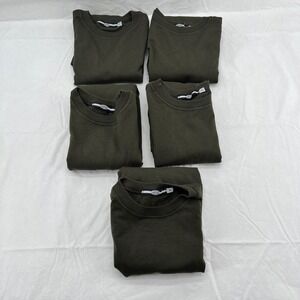 Marithe Francois Girbaud‎ Kids Olive Green Long Sleeve T-Shirt Crew Neck Size S